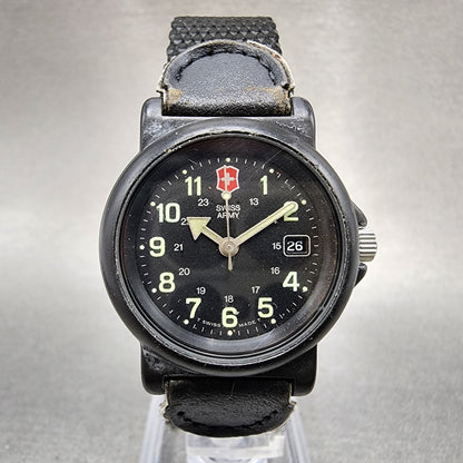 Victorinox Swiss Army Renegade Watch Women 30mm Black Dial Black Tone Date Runs10