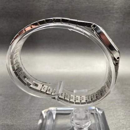 Seiko Watch Women 16mm Silver Dial Two Tone Rectangle 2C20-5209 New Battery VTG8