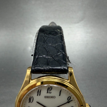 Seiko Exceline Watch Women 28mm Cream Dial Gold Tone Round 4J41-0110 New Battery4