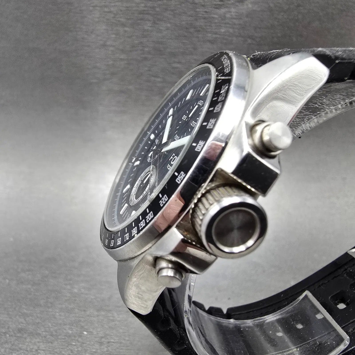 Fossil Decker Chronograph Watch Men 44mm Black Dial Steel Date CH2573 New Batt2