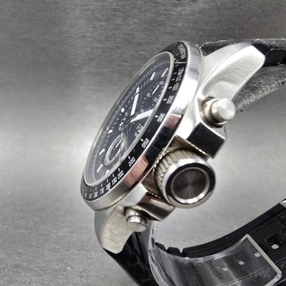 Fossil Decker Chronograph Watch Men 44mm Black Dial Steel Date CH2573 New Batt2