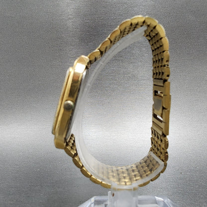Seiko SQ Watch Men 32mm Cream Dial Gold Tone Daydate Rectangle 2633-5030 PARTS