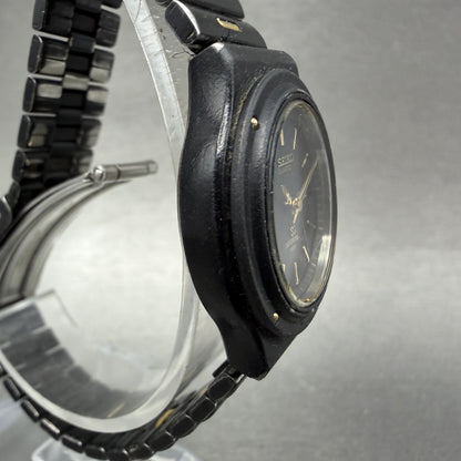 Seiko SQ Sports 100 Watch Women 26mm Black Dial Black Tone Daydate New Battery3