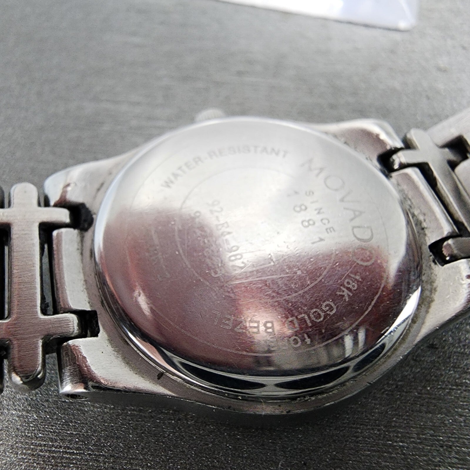 Movado Museum Watch Women 24mm Black Dial Steel Diamond Bezel New Battery9