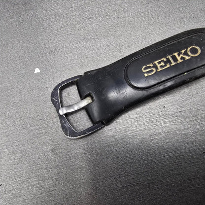 Seiko Super runner Watch Men 43mm Black Alarm Chronograph S680-00A0 Solar READ!!7