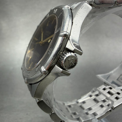 Krieger Automatic Watch Men 36mm Blue Dial Steel Date ETA 2892-2 PARTS3