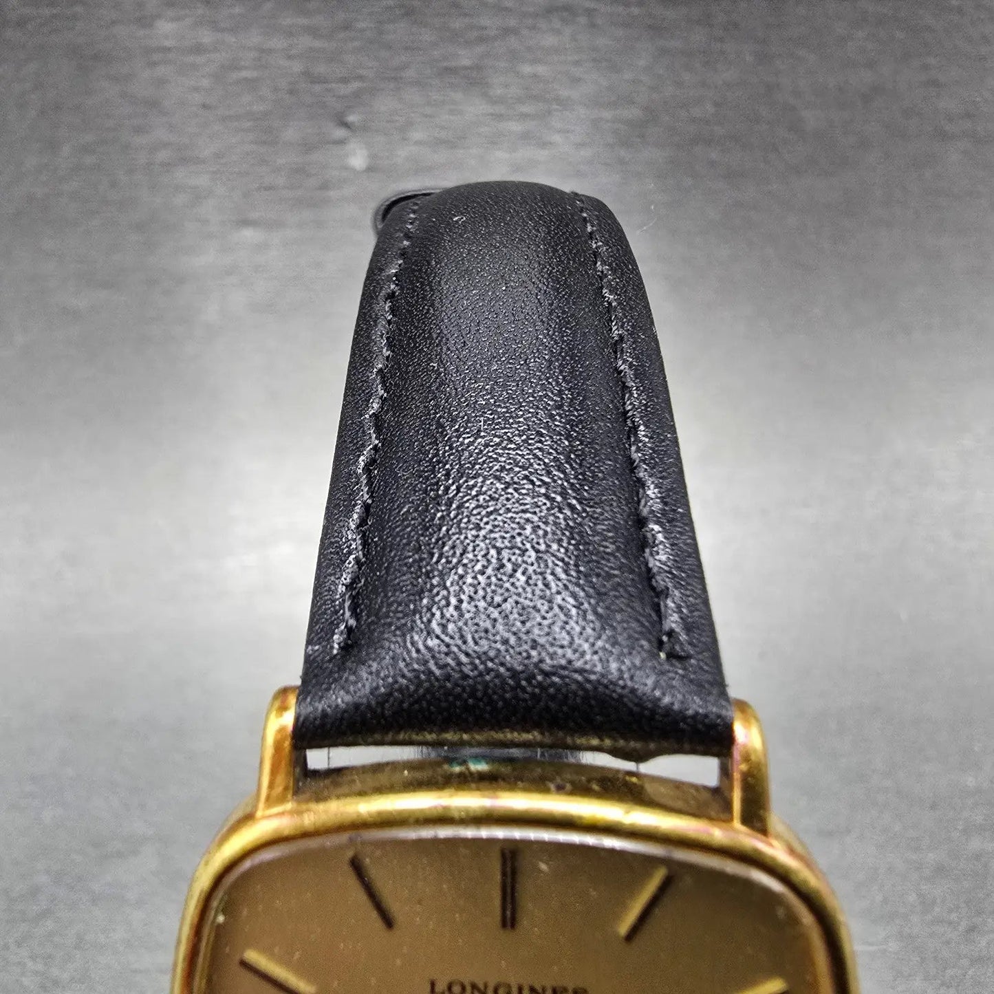 Longines Watch Men 30mm Gold Dial Gold Tone Rectangle 960 6215 New Battery4