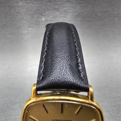 Longines Watch Men 30mm Gold Dial Gold Tone Rectangle 960 6215 New Battery4