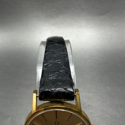 Omega De Ville Watch Women 24mm Gold Dial Gold Tone Round Manual Wind Runs VTG4