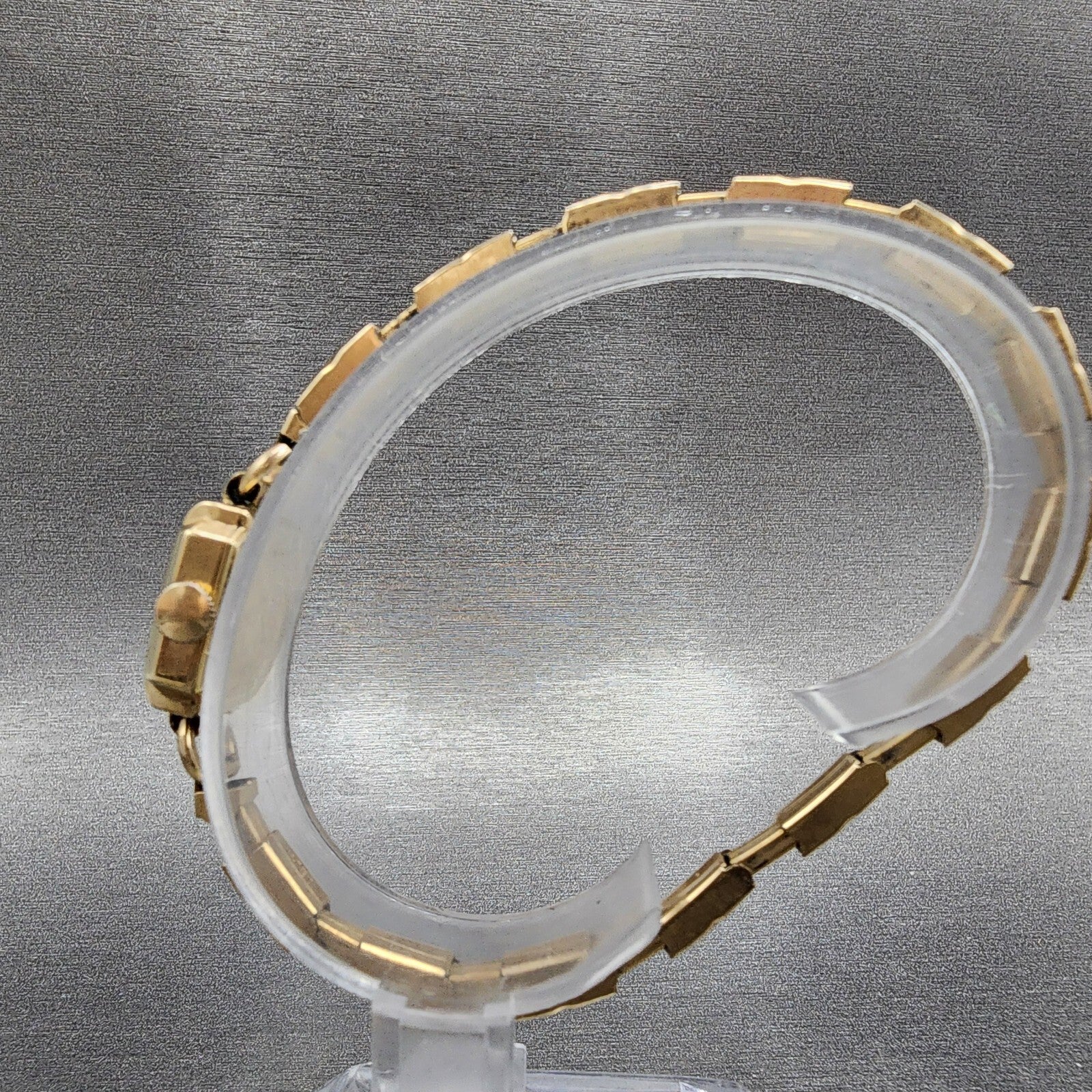 Bulova Cocktail Watch Women 14mm Cream Dial 10K Gold Filled Rectangle Manual Win6
