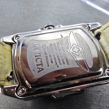 Invicta Lupah Watch 29mm MOP Dial Silver Tone Rectangle 5168 New Battery HUK9