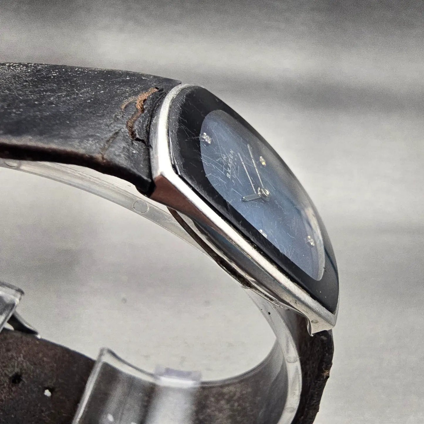 Skagen Denmark Watch Men 26mm MOP Dial Silver Tone Rectangle 649SSLB New Batt3