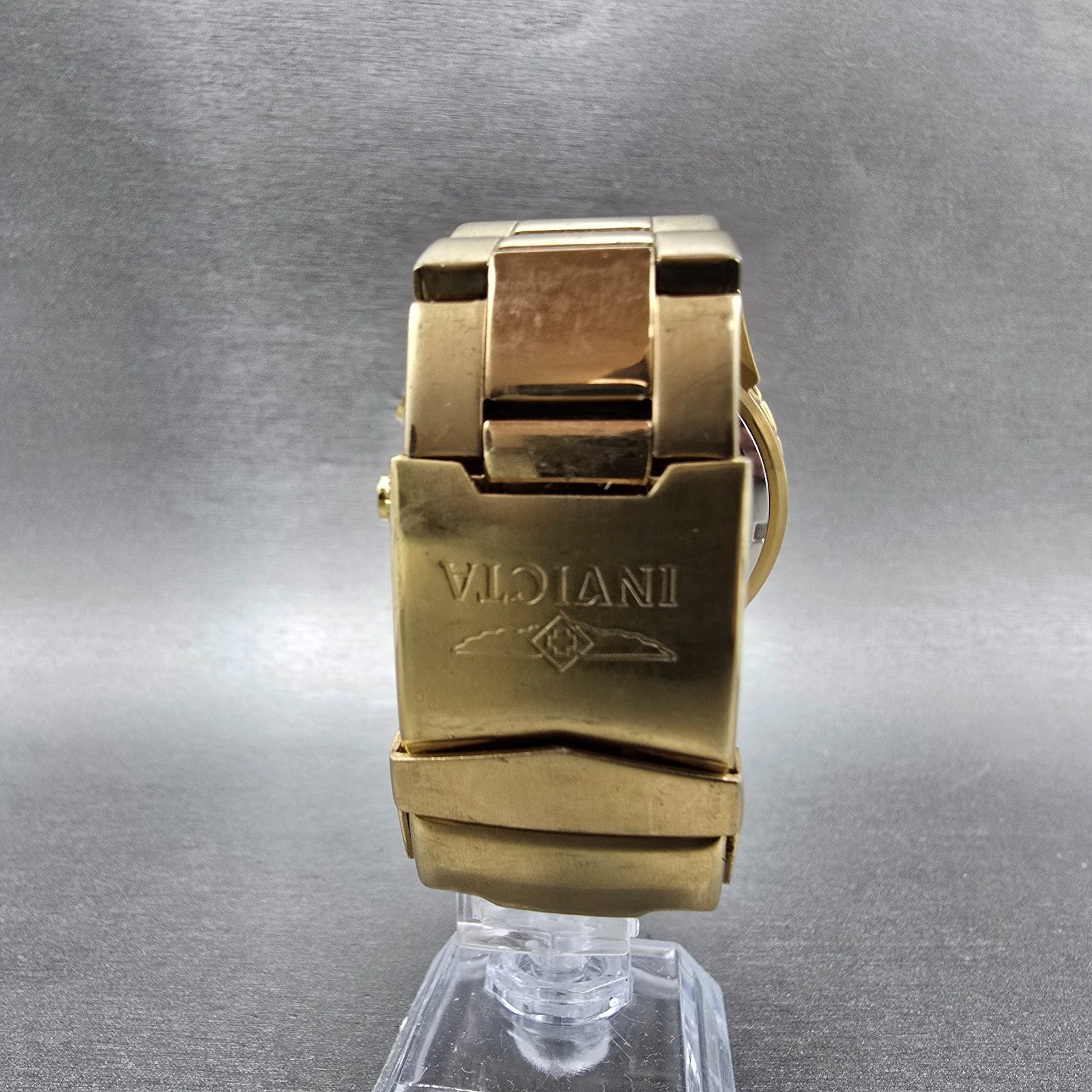 Invicta Chronograph Dive Watch Men 46mm Champagne Dial Gold Tone Date New Batt7