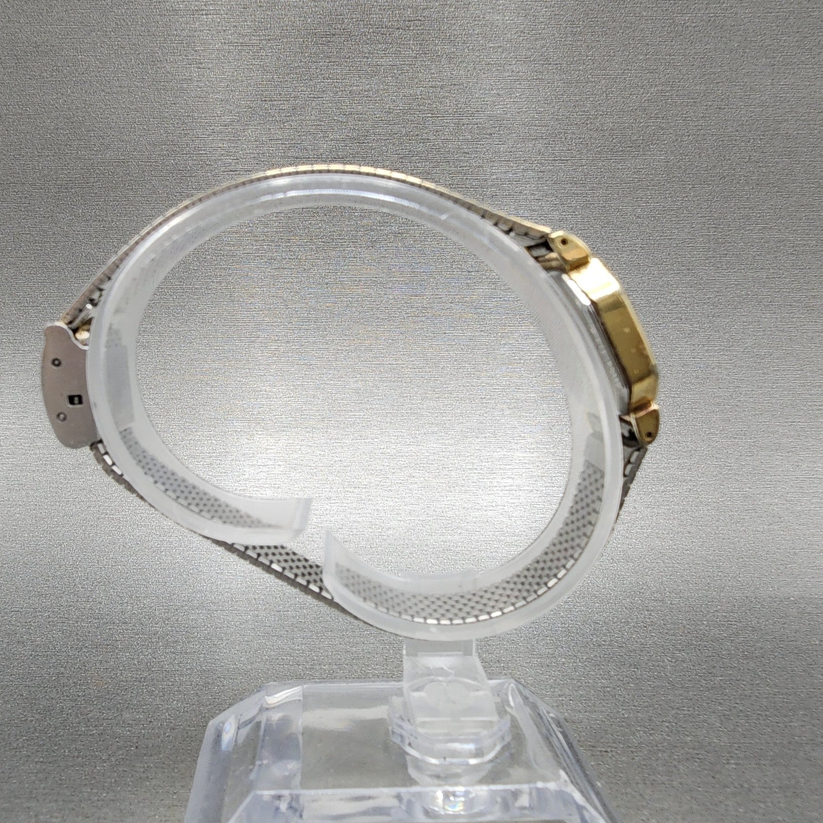 Seiko Watch Women 20mm Black Dial Gold Tone Octagon 2C215170 New Battery VTG8