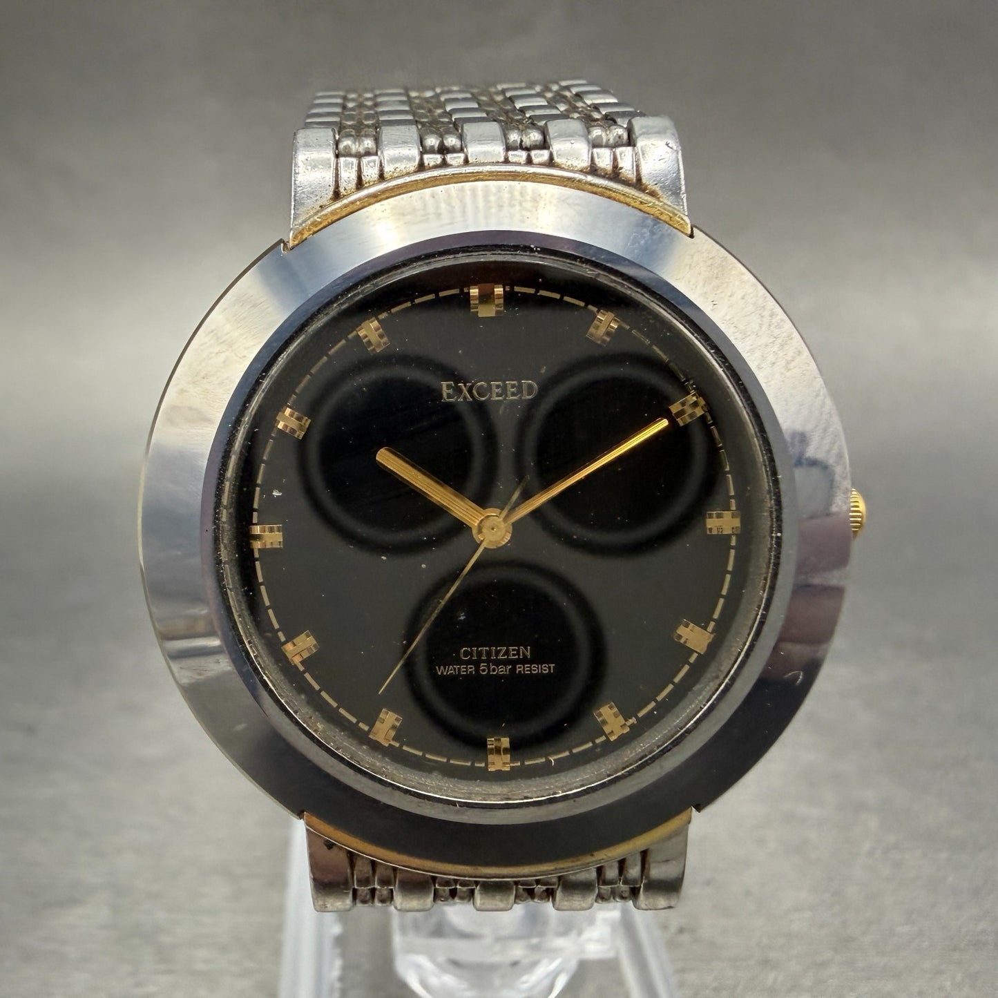 Citizen Exceed Watch Men 34mm black Dial Gray Tone Round 2730-274458 New Battery0