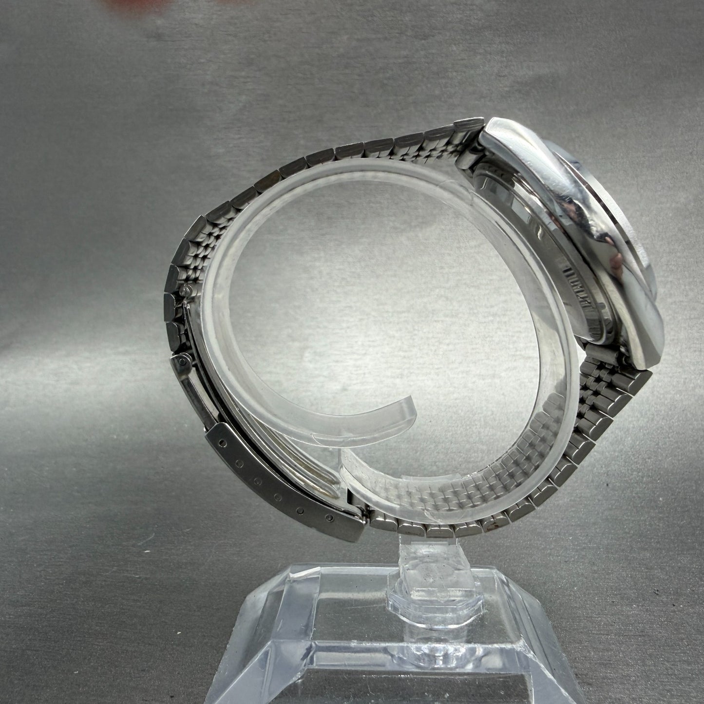 Seiko Type II Watch Men 36mm Silver Dial Silver Tone Daydate 7546-7000 New Batt8
