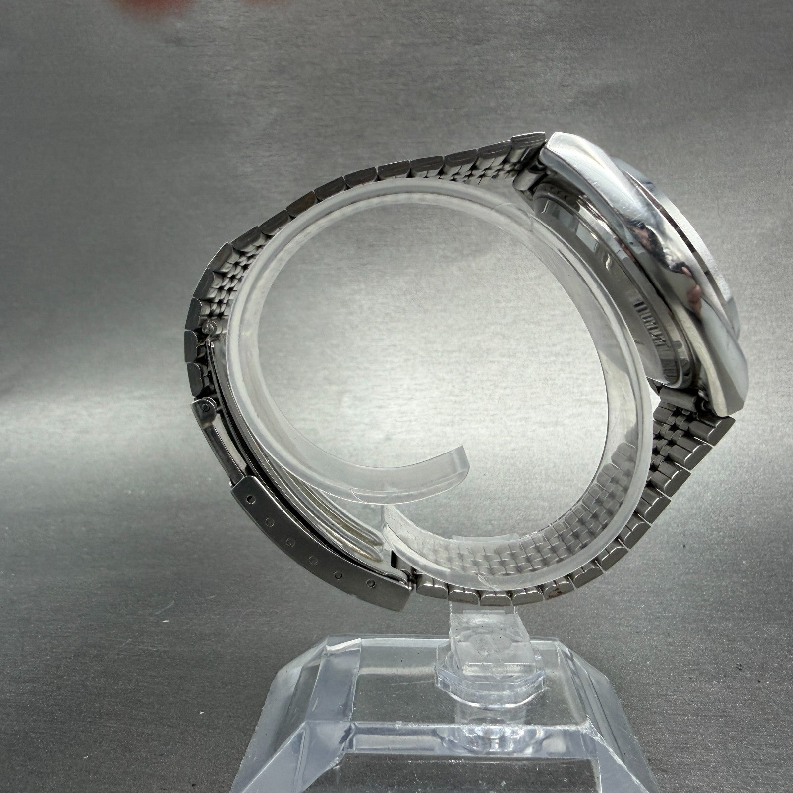 Seiko Type II Watch Men 36mm Silver Dial Silver Tone Daydate 7546-7000 New Batt8
