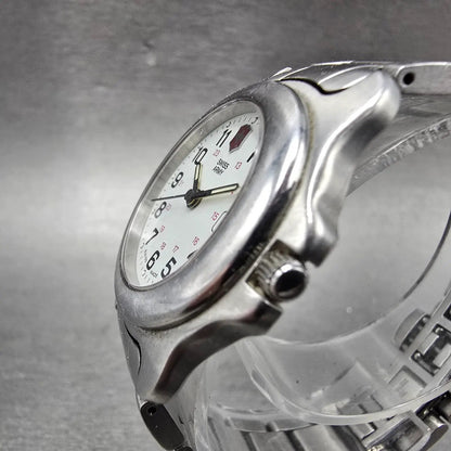Victorinox Swiss Army Watch Women 30mm White Dial Silver Tone Date 1505 New Batt2
