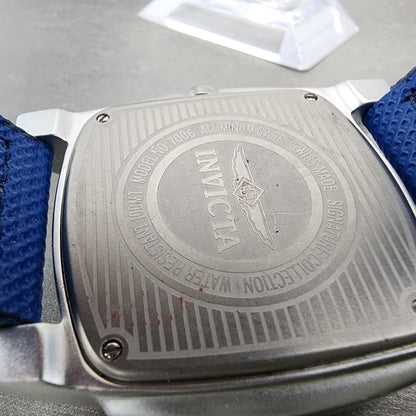 Invicta Dive Watch Men 44mm Blue Dial Aluminum 7006 Date Cushion PARTS10