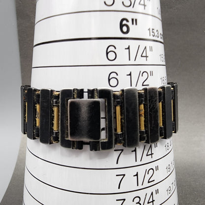 Seiko Tank Watch Men 23mm Black Dial Black Tone Rectangle 7320-5989 New Battery
