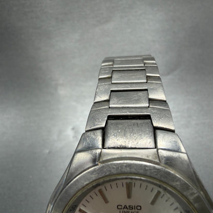 Casio Lineage Titanium Watch Men 38mm Silver Dial Daydate LIN-171J New Battery 44