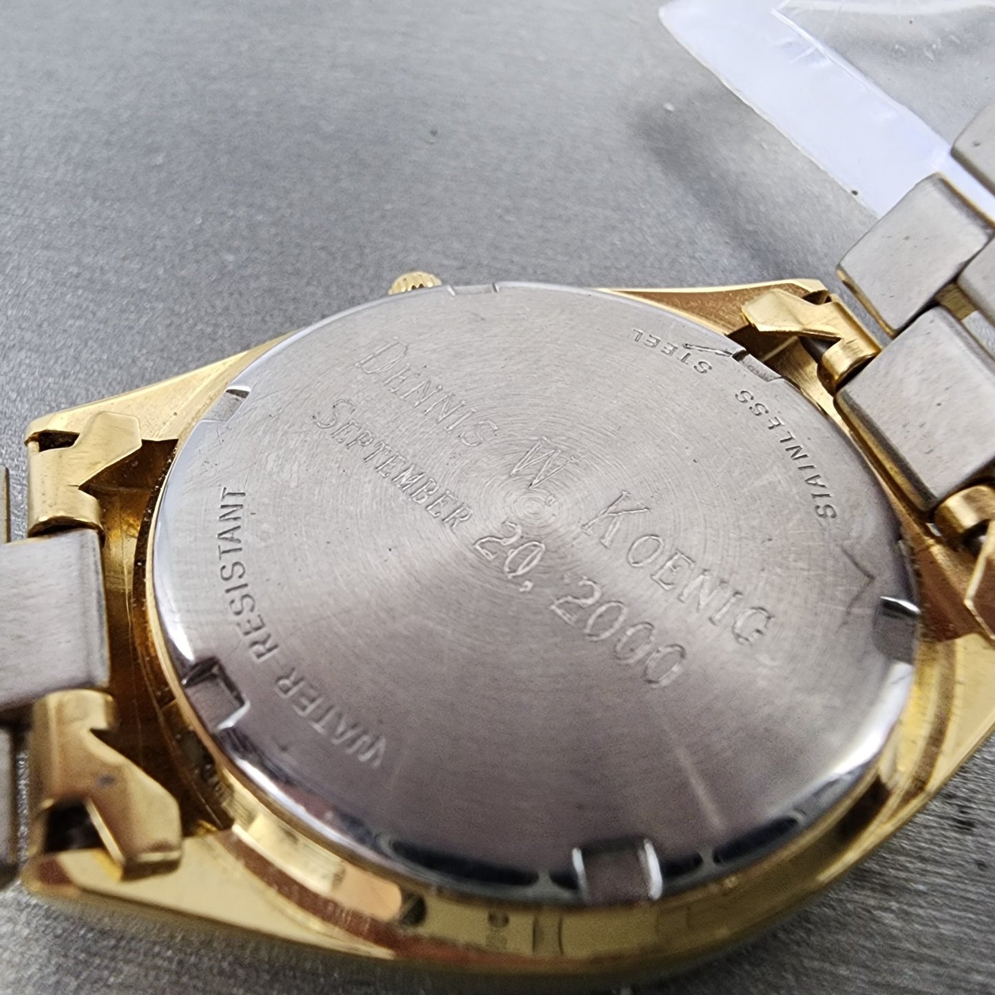 Wittnauer President Watch Men 35mm Gold Dial Gold Tone Daydate JV9635 New Batt9