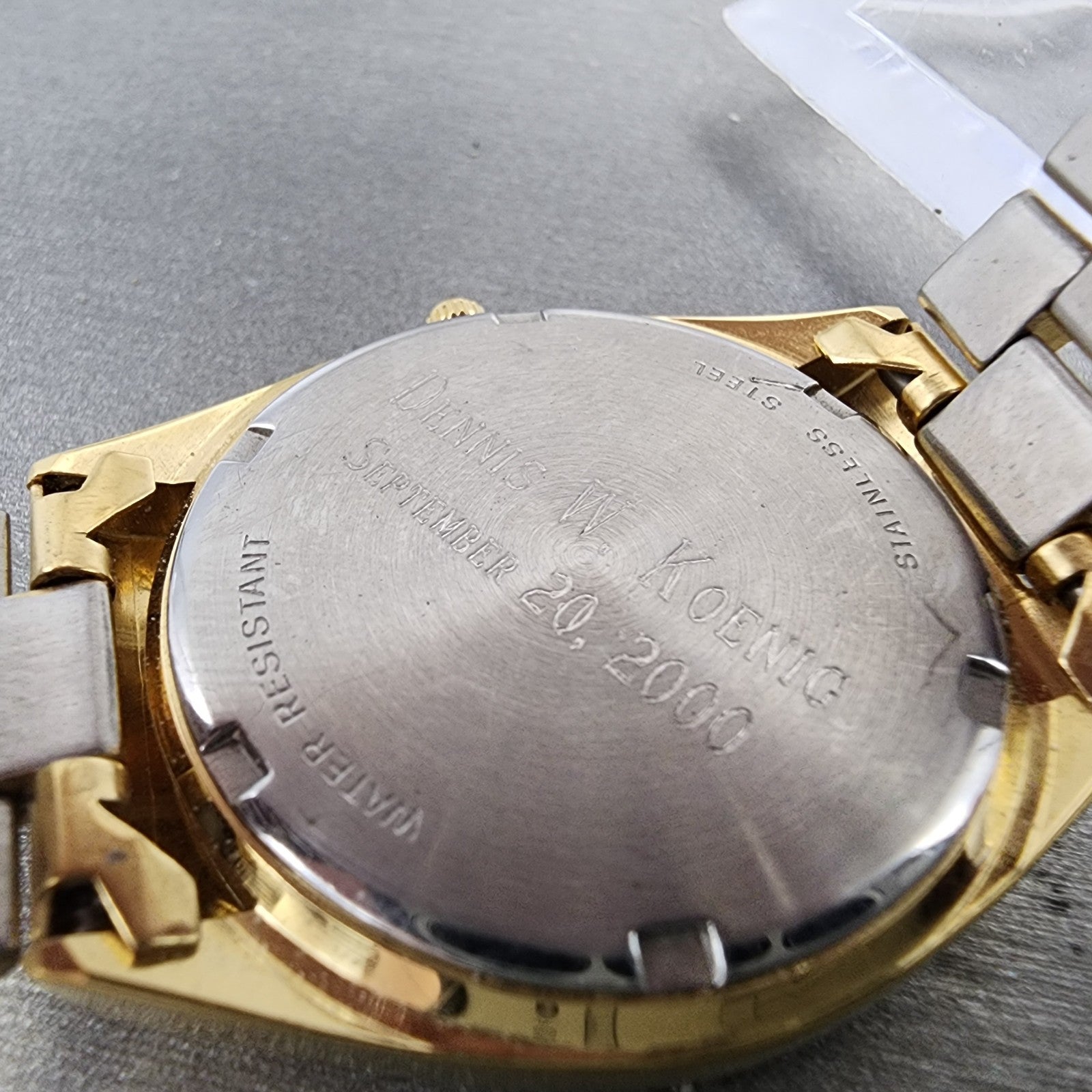 Wittnauer President Watch Men 35mm Gold Dial Gold Tone Daydate JV9635 New Batt9