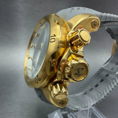 Invicta Venom Chronograph Watch Men 53mm Gold Dial Gold Tone Date 90148 New Batt2