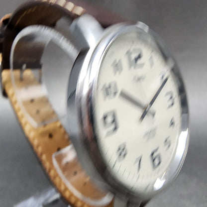 Timex Easy Reader Watch Men 43mm Cream Dial Silver Tone Round New Battery3