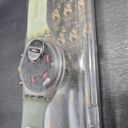 Swatch Chrono London 1948 Watch Men 43mm Blue Dial SCZ102 New Battery NOS9