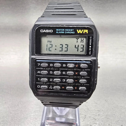 Casio Calculator CA-53W Watch Men 34mm Black Chronograph Alarm New Battery TF1