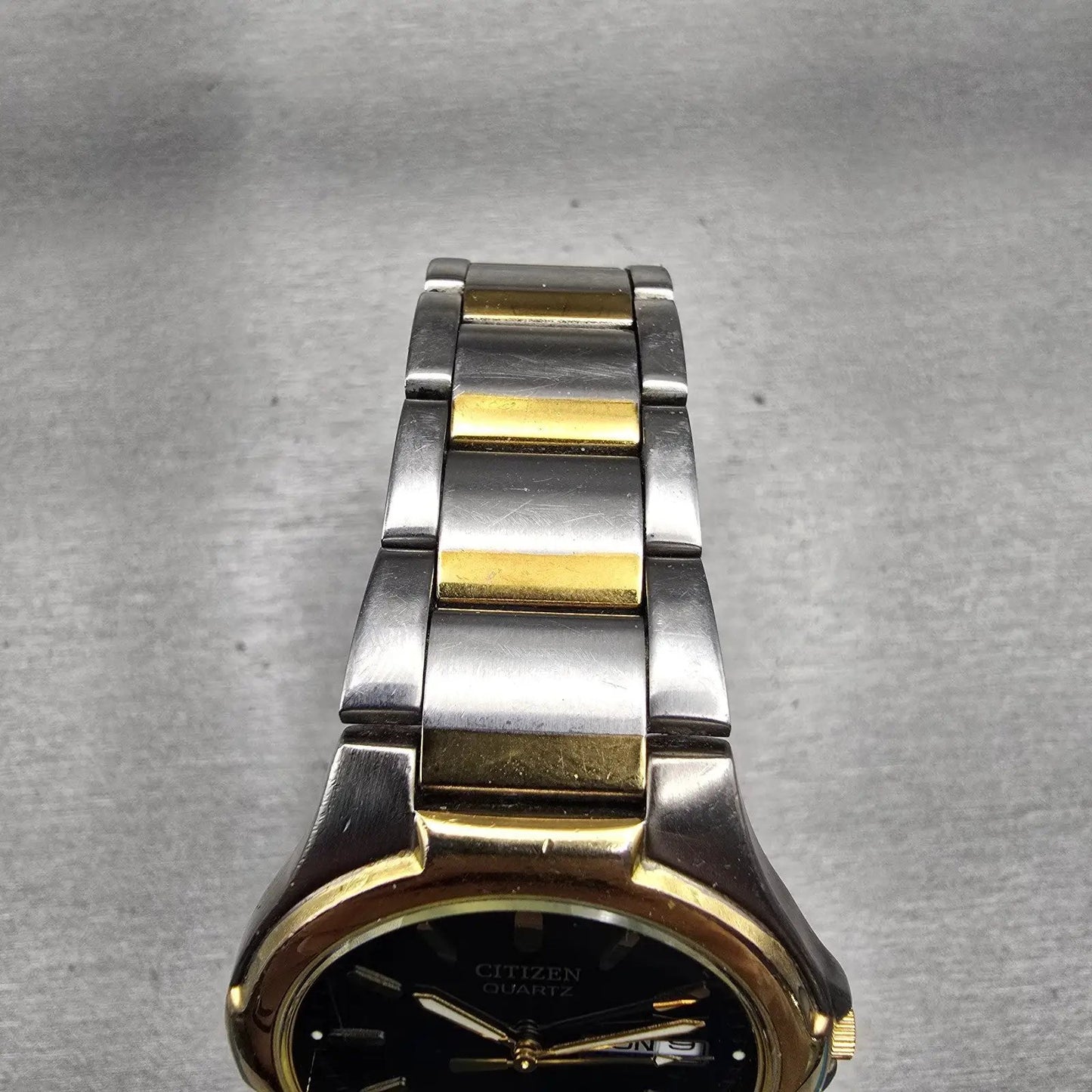 Citizen Watch Men 36mm Blue Dial Two Tone Daydate Round 2500-S89326 New BatteryG4