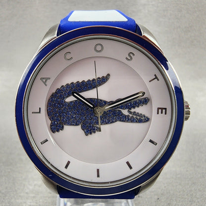 Lacoste Victoria Watch Women 40mm White Dial Silver Tone Round New Battery1