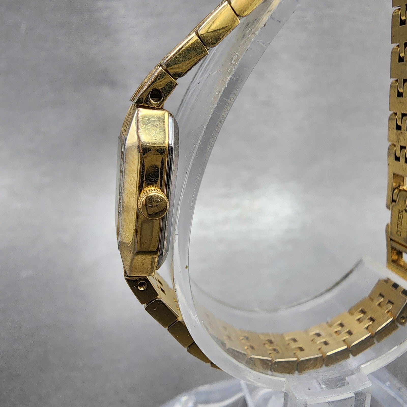 Citizen CQ Tank Watch Women 13mm Black Dial Gold Tone 5421S18531 New Batt2