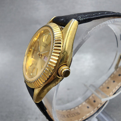 Citizen CQ Watch Women 25mm White Dial Two Tone Daydate Round 6000R00421 Newbat2