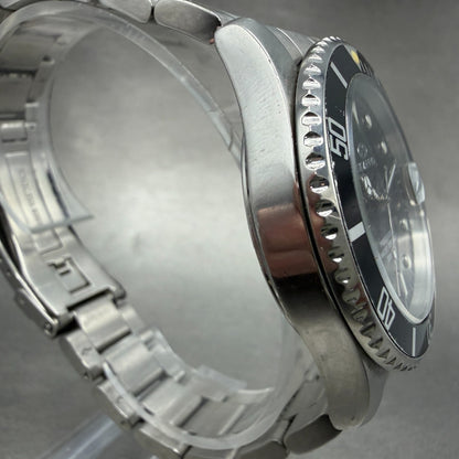 Seapro Dive Watch Men 40mm Black Dial Silver Tone Date Automatic Runs3