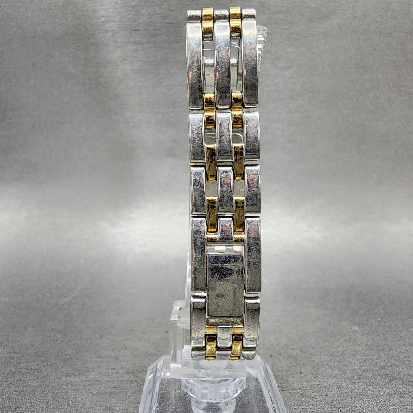 Citizen Elegance Tank Watch Women 15mm Blue Dial Two Tone Rectangle New Battery7