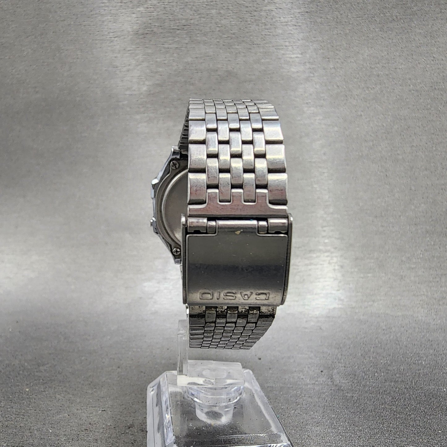 Casio A168 Watch Men 36mm Digital Silver Tone Octagon Alarm Chrono New Battery7