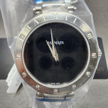 Balmain Bijou Watch Women 33mm Black Dial Stainless Steel Diamond Bezel Round1