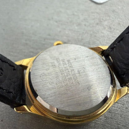 Seiko Alba Watch Women 26mm Silver Dial Gold Tone Round V811-1890 New Battery9