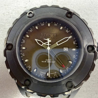 Invicta Reserve Subaqua GMT Watch Men 52mm Green Dial Black Date 12057 New Batt1
