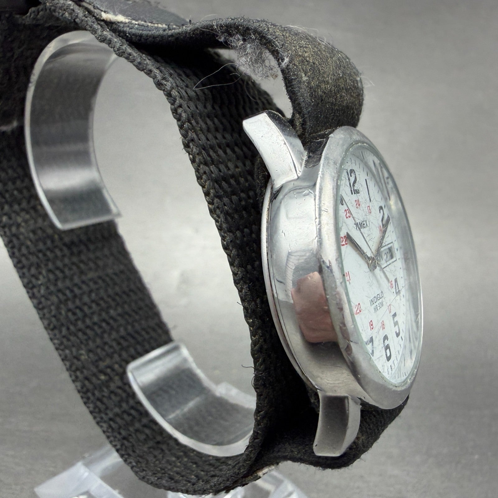 Timex Easy Reader Watch Men 35mm White Dial Silver Tone Daydate T20461 New Batt3