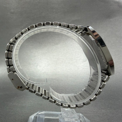 Seiko Watch Men 30mm Silver Dial Silver Tone Round 6020-5250 New Battery Vintage8