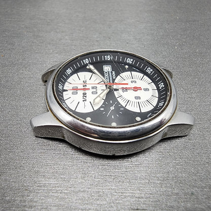 Seiko Chronograph Watch Men 37mm Black Dial Silver Tone Date 7t920bm0 New Batt3