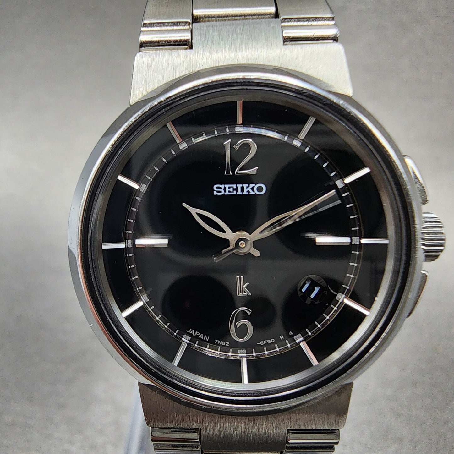 Seiko Lukia Watch Women 28mm Black Dial Stainless Steel Date Round New Battery1