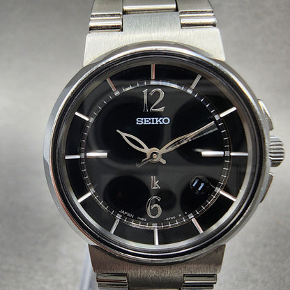 Seiko Lukia Watch Women 28mm Black Dial Stainless Steel Date Round New Battery1