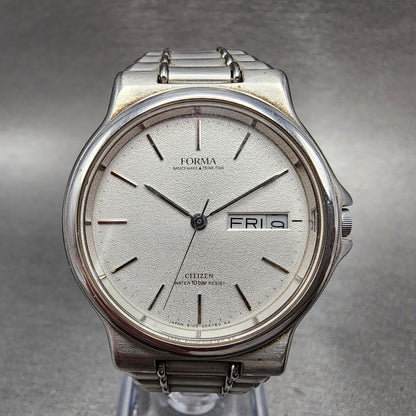 Citizen Forma Watch Men 34mm White Dial Steel Daydate Round 6100-G01054 PARTS
