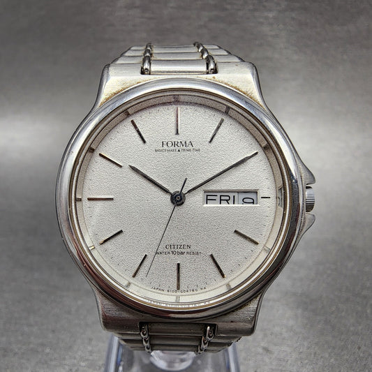Citizen Forma Watch Men 34mm White Dial Steel Daydate Round 6100-G01054 PARTS