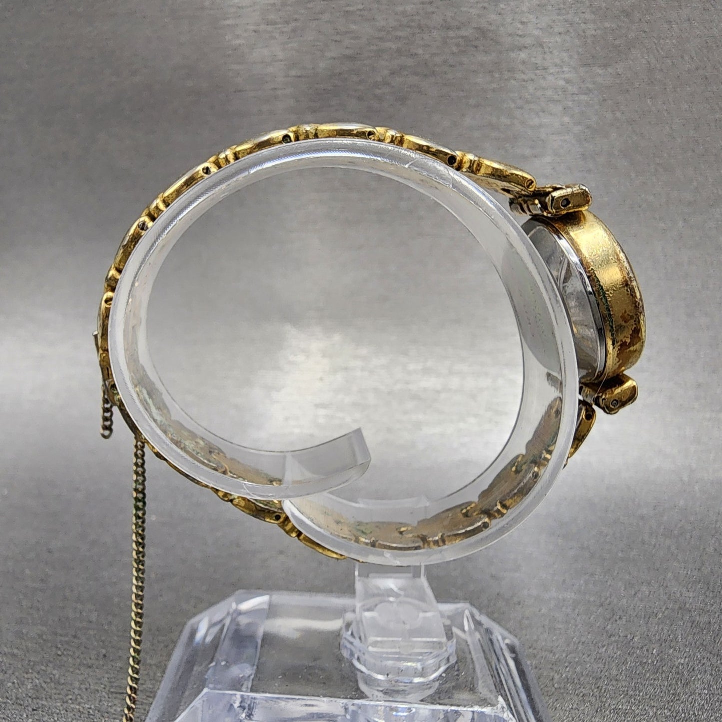 Orient Watch Women 22mm Gold Dial Gold Plated Round New Battery Vintage7