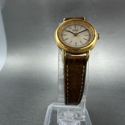 Seiko Watch Women 21mm Cream Dial Gold Tone Round 1N01-0E29 New Battery Vintage5